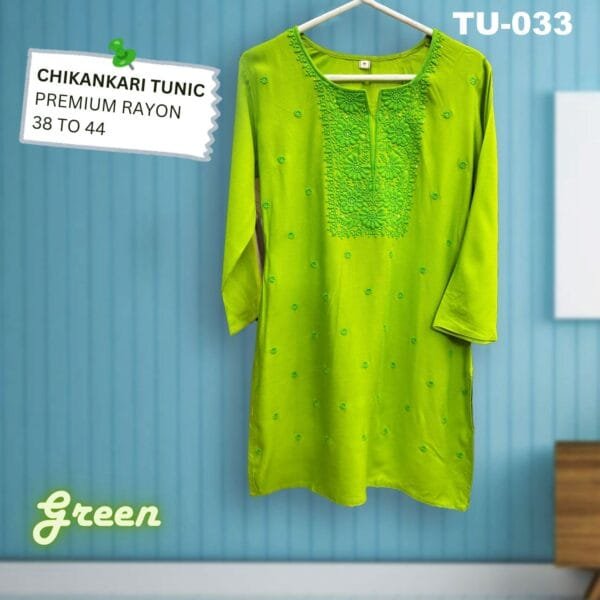 Chikankari Tunic in Premium Rayon