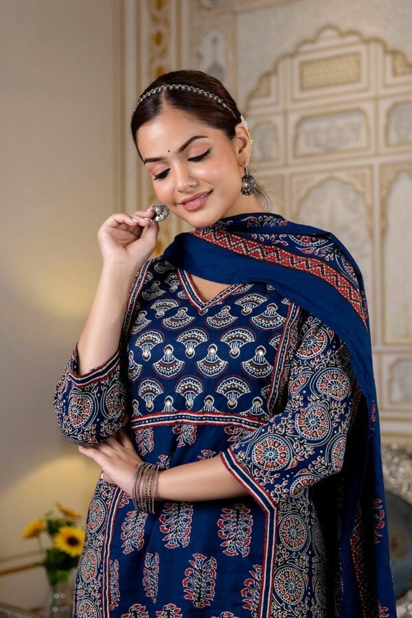 Ajrakh Cotton Suit Set