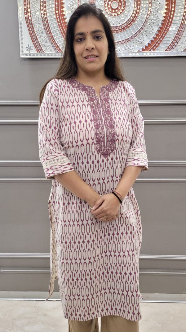 Ikkat Cotton Flex Kurti