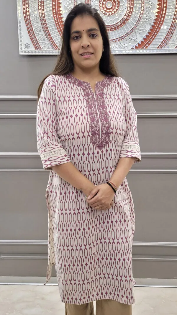 Ikkat Cotton Flex Kurti