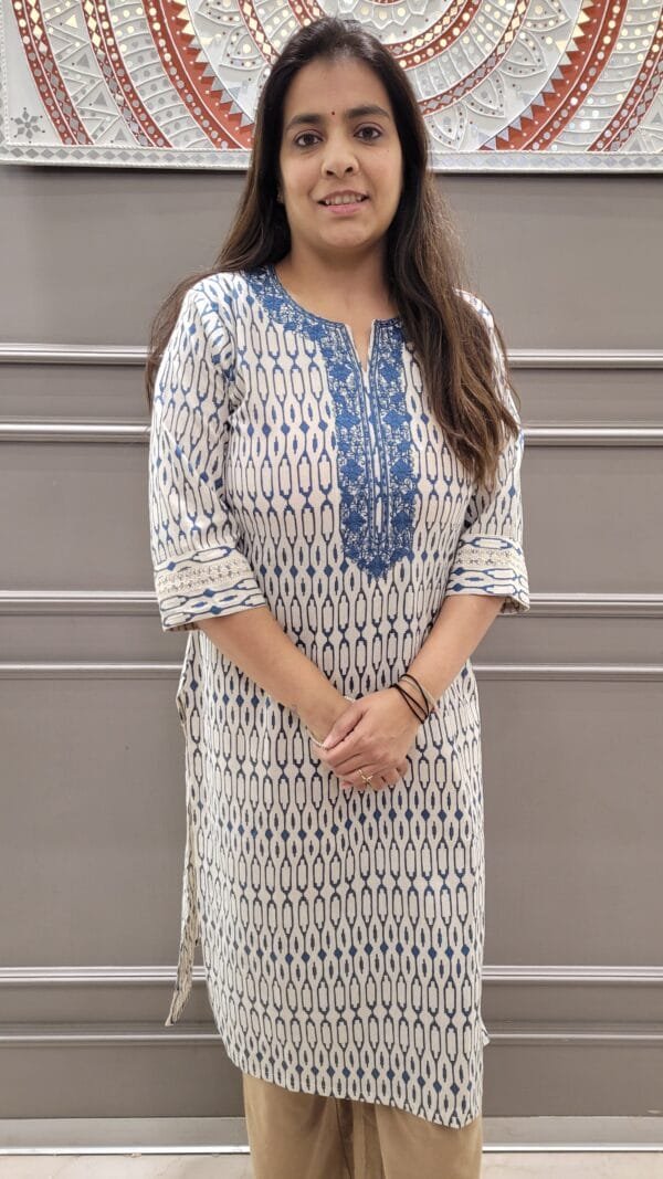 Ikkat Cotton Flex Kurti