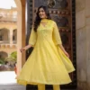Mirror Work Anarkali Suit with Cotton Lining