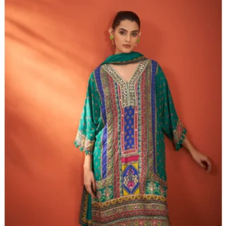 Pure Muslin Dhoti Style Dupatta Set