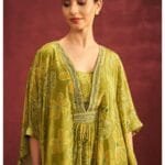 Crepe Fabric Poncho Style Fusion Wear