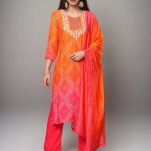 Ombre 3PC Set for Women with Muslin Fabric