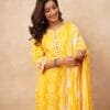 Cotton Dupatta Set with Embroidered