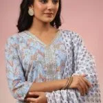 Cotton 3pc Set with Zari Mirror Work