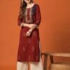 Cotton Kurta with Kalamkari Border