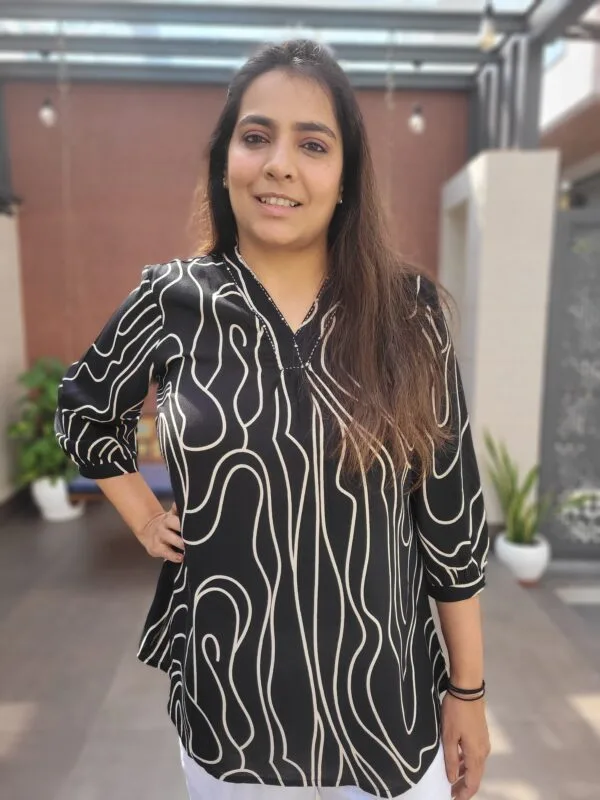 Premium Rayon Tunic with Intricate Handwork