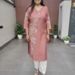 Rayon Dobby Kurta with Embroidery