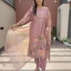 Chanderi 3PC Set with Handwork