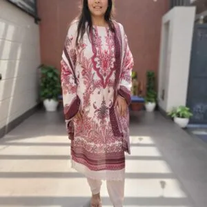 Pure Muslin Pakistani 3PC Set