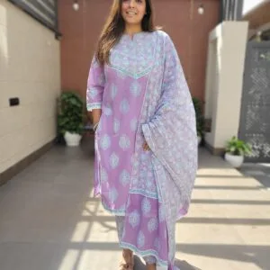 A-Line 3PC Set with Zari