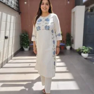 A-Line Kurta Co-ord Set in Cotton Flex