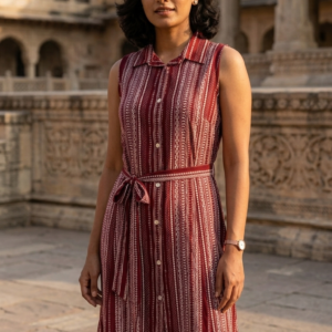 A-Line Gown with Belt