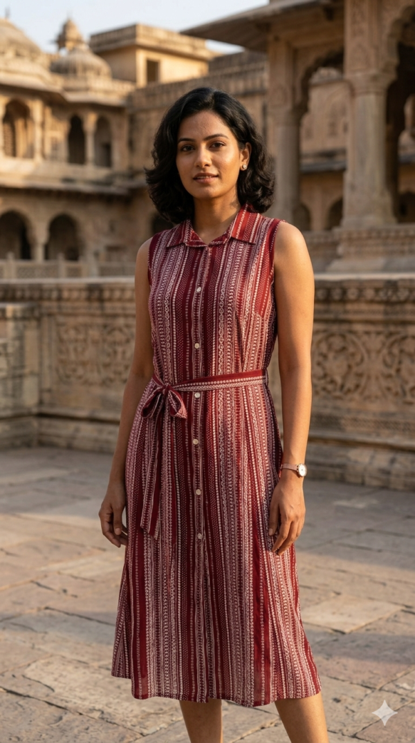 A-Line Gown with Belt