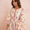Cotton 3PC Set with Embroidered Yoke