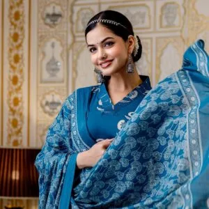 Cotton 3PC Set with Intricate Thread Work