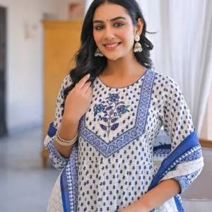 Cotton Anarkali 3PC Set