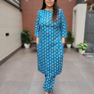 Cotton Palazzo Set with Zari Work