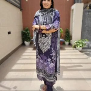 Pure Muslin 3PC Set with Lace