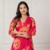 Cotton Kantha Stitch V-Neck Palazzo Set