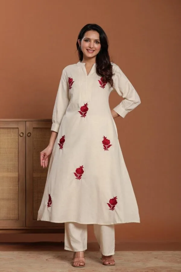 A-Line Palazzo Set with Embroidery