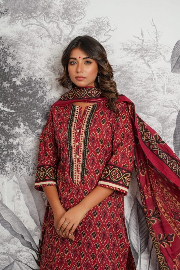 Pure Cotton Ikkat 3PC Set