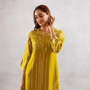 German Rayon A-Line Kurta Set
