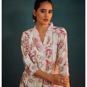 Linen Anarkali 3PC Set
