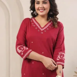 Stylish Tuk-Tuk Print A-Line Cotton 2PC Set