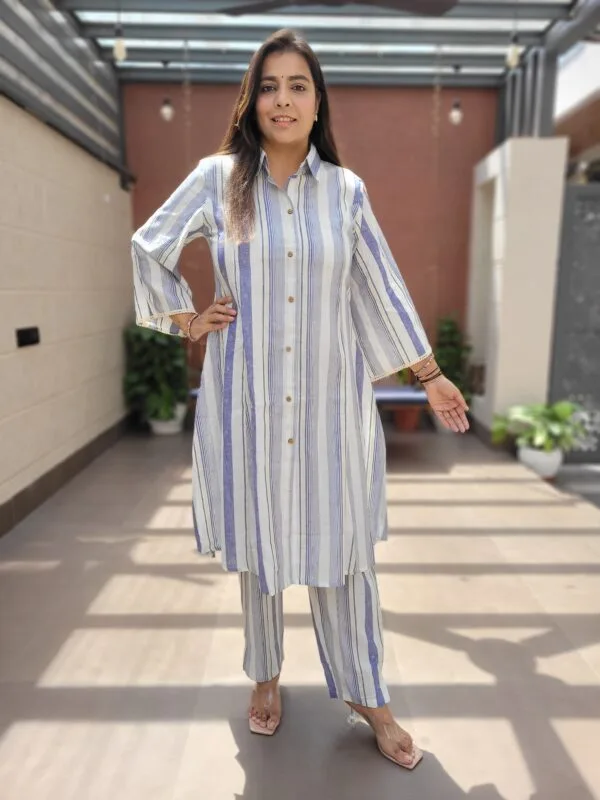 Cotton Yarn Dyed 2PC Set