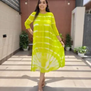 Tie-Dye Rayon Crush Gown