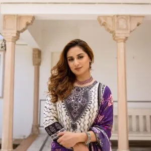 Pure Muslin Suit with Digital Print