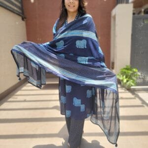Stylish Cotton 3PC Set with Handwork