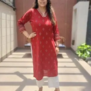 Pure Cotton Embroidered Kurti