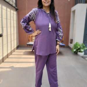 Cotton Embroidered Co-Ord Set