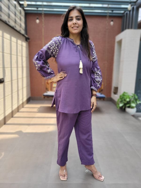 Cotton Embroidered Co-Ord Set