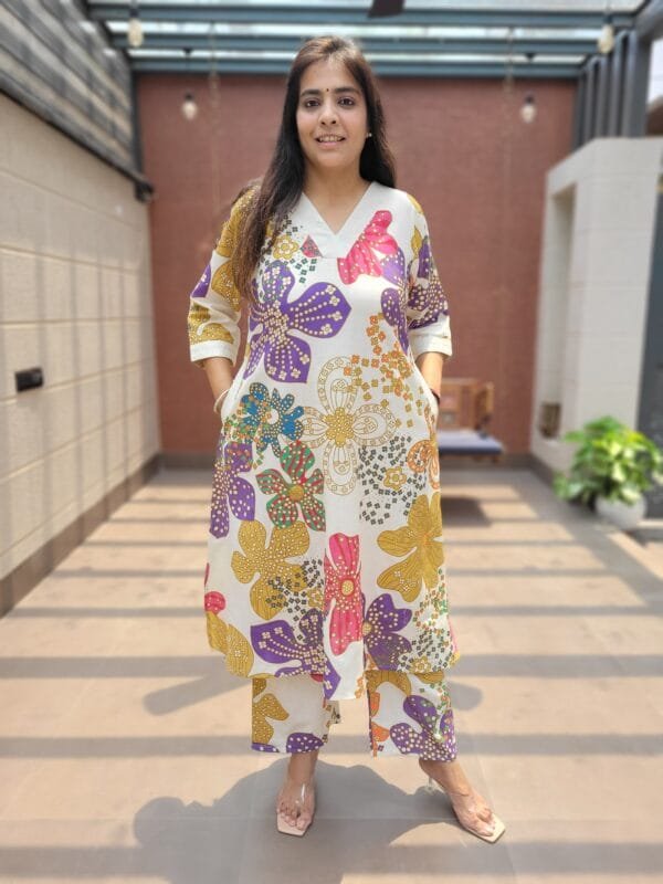 A-Line Cotton Flex Co-ord Set with Double Pockets