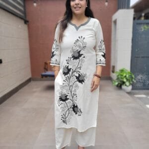 Embroidered 2PC Kurta Set