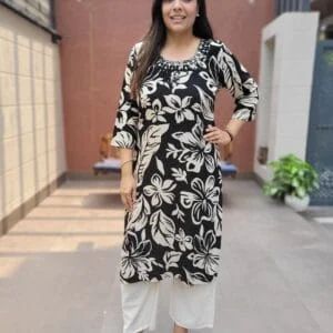 Premium Embroidered Rayon Kurta