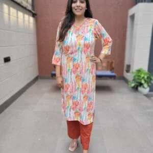 Premium Rayon Kurta with Embroidery