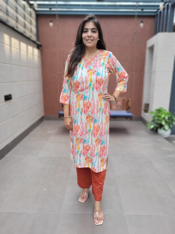 Premium Rayon Kurta with Embroidery