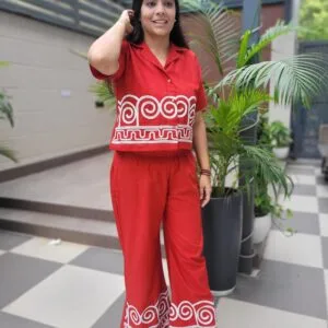 Embroidered Cotton Co-ord Set