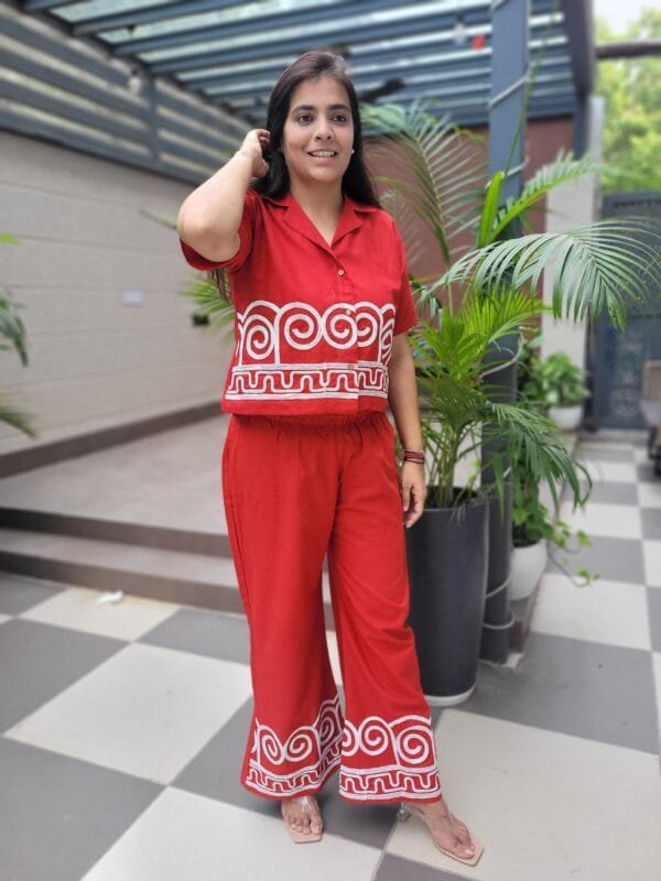 Embroidered Cotton Co-ord Set