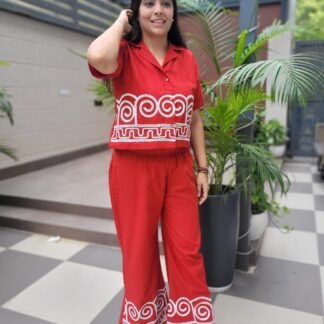 Embroidered Cotton Co-ord Set