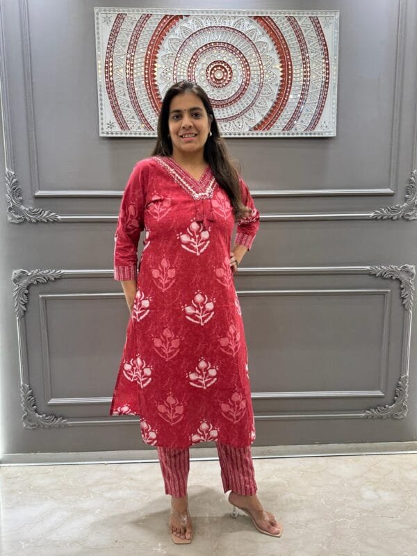 Cotton 2PC Set with Zari Work