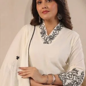 Fully Embroidered Cotton 3PC Set