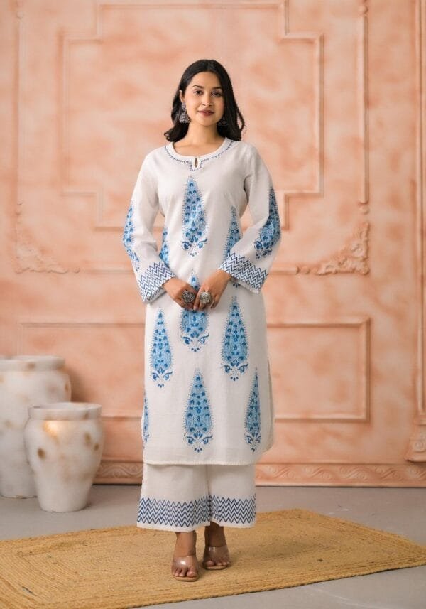 Mal Cotton 2PC Set with Handblock Print