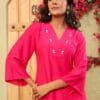 Pure Muslin V-Neck Co-Ord Set